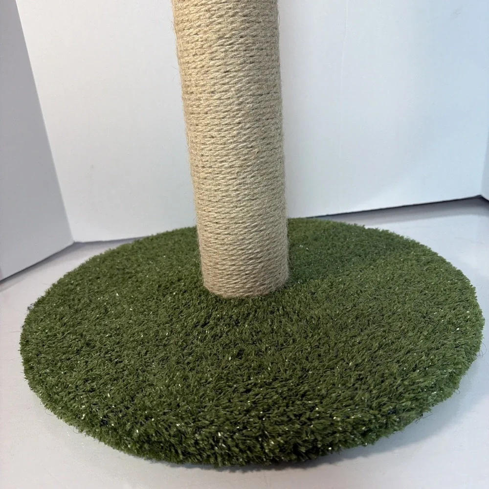 Deluxe Jute Mushroom Cat Scratching Post Multicolor And Adorable 17